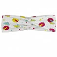thumbnail image 1 of Nursery Headband, Funny Colorful Birds Flying and Polka Dots Repetition Childish Design, Elastic and Soft Women's Bandana for Sports and Everyday Use, Grey Red Coconut, by Ambesonne, 1 of 3