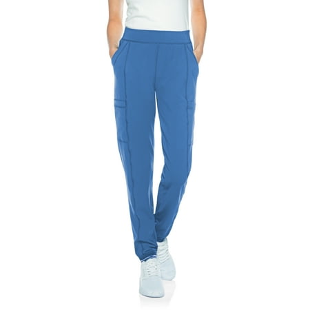 

Urbane Impulse Jogger Scrub Pants for Women:4 Pocket Contemporary Slim Fit Extreme Stretch Yoga Waist Cargo Medical Scrubs 9208