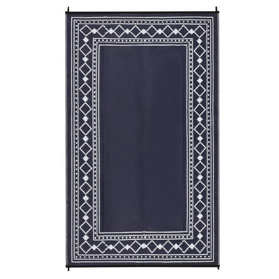 Outdoor Rug Waterproof for Patio Decor 9x12 Reversible Plastic Straw Carpet,Outside Camping Mats for Outdoor Decor,RV,Backyard,Deck,Balcony,Picnic