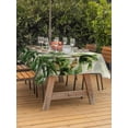 thumbnail image 3 of Outdoor Tablecloth with Umbrella Hole for Patio/Picnic/Party/Camping, Tropical Forest Waterproof Table Cloth Rectangle Table Cover Washable, Summer Botanical Palm Trees Banana Leaves Green (60"x 84"), 3 of 9