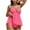 Hot Pink, variant on Women 2 Piece Swimsuits Boho Shell Beaded Halter Swimwear Bubble Textured Bathing Suits Beach Summer Fashion (XL, Black)