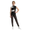 thumbnail image 1 of Nyeemya Combinaison de Gymnastique Sans Manches pour Filles, une Pièce Extensible, Noir 10, 1 of 7