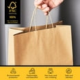 thumbnail image 4 of 100 Pcs Kraft Shopping Bags 10x5x13 Inch Brown Paper with Handles Bulk, Recycled Gift Bag for Birthday Party Favors Grocery Retail Business, 4 of 4