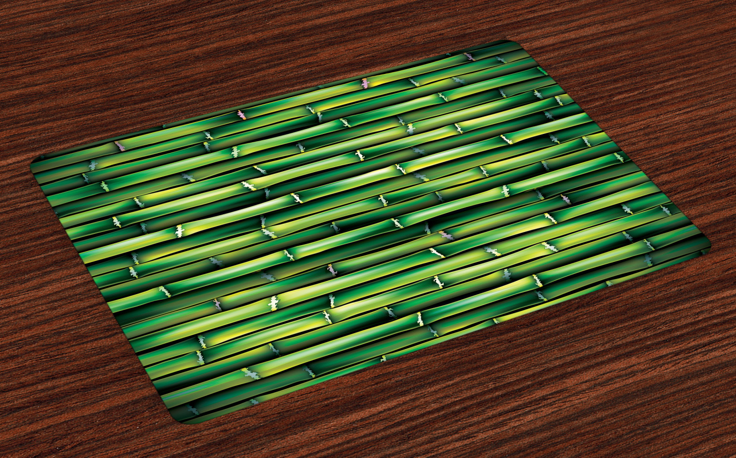 Bamboo Placemats Set of 4 Image of Horizontal Asian Bamboo Tree Stems