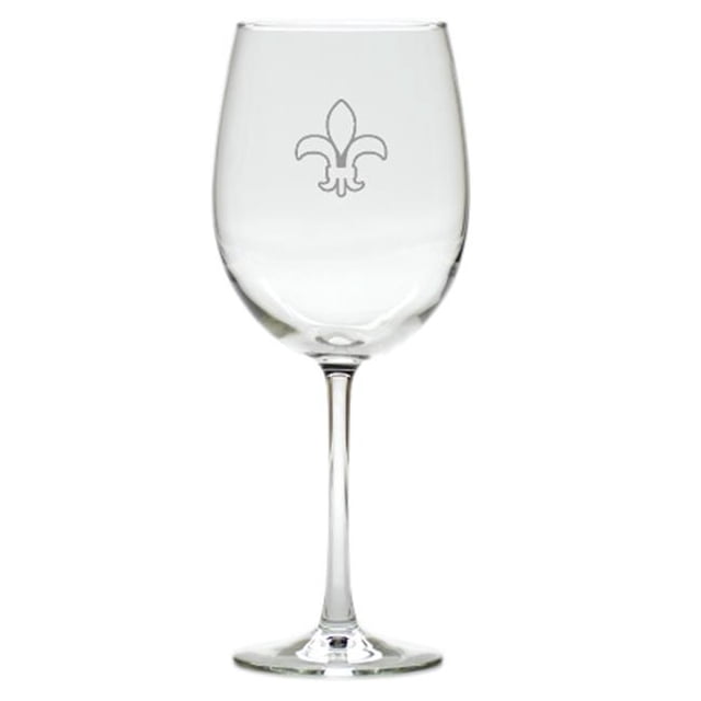 Carved Solutions Tulip Wine Stemware Set Of 4-Fleur-De-Lys