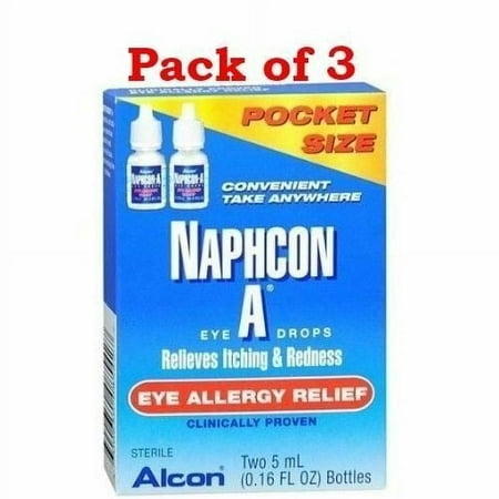 Naphcon A Eye Drops 10 mL (Pack of 3)