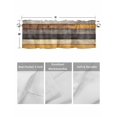 thumbnail image 2 of Kitchen Valances for Window, Farm Gradient Yellow Brown Wood Grain Light Filtering Rod Pocket Valance Curtain, Vintage Wood Board Short Curtains Window Topper for Bedroom Bathroom Living Room 42x12in, 2 of 9