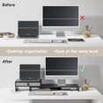 thumbnail image 3 of Dual Monitor Stand with Drawer Adjustable Laptop Riser for Desk OrganizerAdjustable Length and Angle Desktop Laptop Stand Office Organizer Printer, 3 of 9