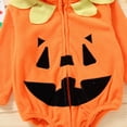 thumbnail image 6 of LNMQLPDBS Outfits for Kids Baby Boys Girls Halloween Pumpkin Hodded Zipper Romper Jumpsuit Outfits, 6 of 8