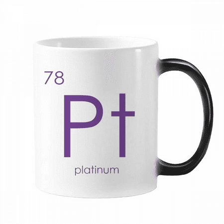 

Chestry Elements Period Table Transition Metals Platinum Pt Mug Changing Color Cup Morphing Heat Sensitive 12oz