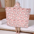 thumbnail image 5 of Pink Cow Sweater Pattern Hooded Bath Towel，50"x30" for Ages 3 To 12 Kids, Quick Dry Lightweight Soft Microfiber Hood Beach Towel Cover Up for Kids, 5 of 7