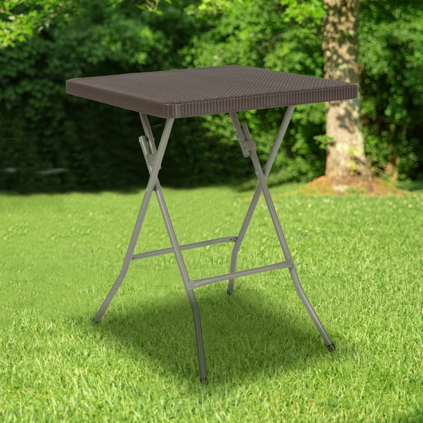 Flash Furniture 1 95 Foot Square Brown, What Is The Width Of A Folding Table
