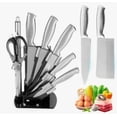 thumbnail image 1 of Juego Xtellar De Cuchillos De Cocina Profesional 8 Piezas Con Base Color Plata, 1 of 3