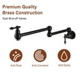 thumbnail image 6 of Boyel Living Pot Filler Kitchen Faucet Folding Sink Faucet, Single Hole Double Joint Swing Arm Pot Filler Folding Kitchen Faucet in Matte Black, 6 of 8