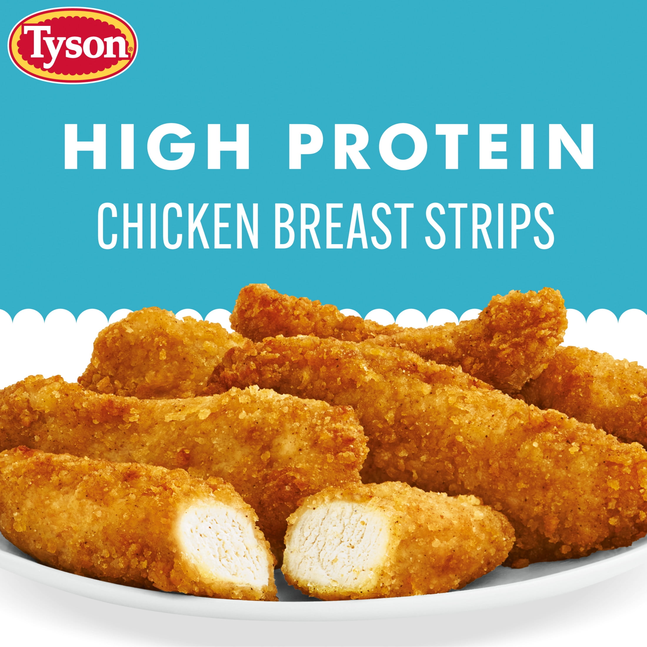 Tyson Simple Ingredient Chicken Breast Strips, Fully Cooked, Frozen, 20 oz