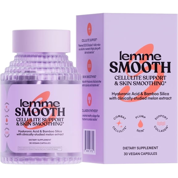 Lemme Smooth Capsules for Women, Smooth Legs & Thighs, w/Clinically Studied SOD & Silica (30 Capsules)