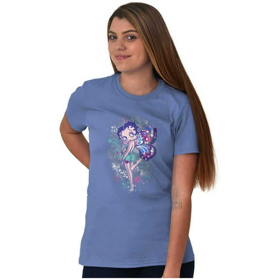 Betty Boop Magical Fairy Wings Women Plus Size Graphic Tee Tees Brisco Brands 2X