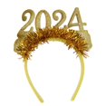thumbnail image 2 of Diadema de Feliz año Nuevo, accesorios para el cabello, diademas, guirnalda con purpurina, Aro para el pelo para Cosplay, puesta , Halloween, , amarillo, 2 of 7