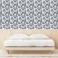 thumbnail image 3 of Ambesonne Abstract Pattern Peel & Stick Wallpaper for Home, Monochrome Peony, 13"x100", Dark Grey Black Off White, 3 of 5