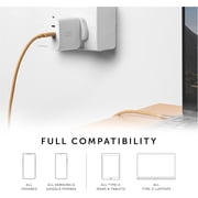 Native Union Fast GaN Charger PD 67W – USB-C Multi-Device Ports with US/CA, EU, UK Adapters (Black)