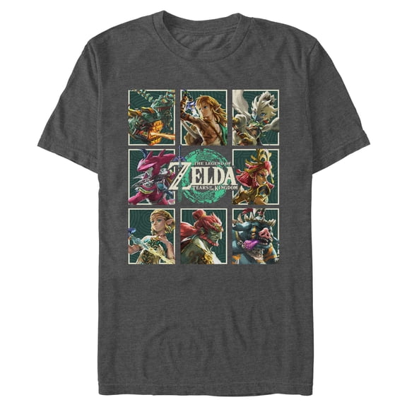 Mens Nintendo Tears of Kingdom Characters T Shirt