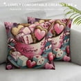 thumbnail image 3 of Qinduosi Valentine's Day Pink Decorative Throw Pillow Covers Set of , Heart Outdoor Home Decor, Wedding Cushion Case, 3 of 5
