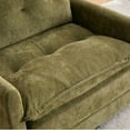 thumbnail image 4 of GVN Large Lazy Arm Chair, Lounge Sofa Chair,Swivel Barrel Chair for Living Room Bedroom, Thick Padded Arm Chair with Solid Metal Base, Green, 4 of 13