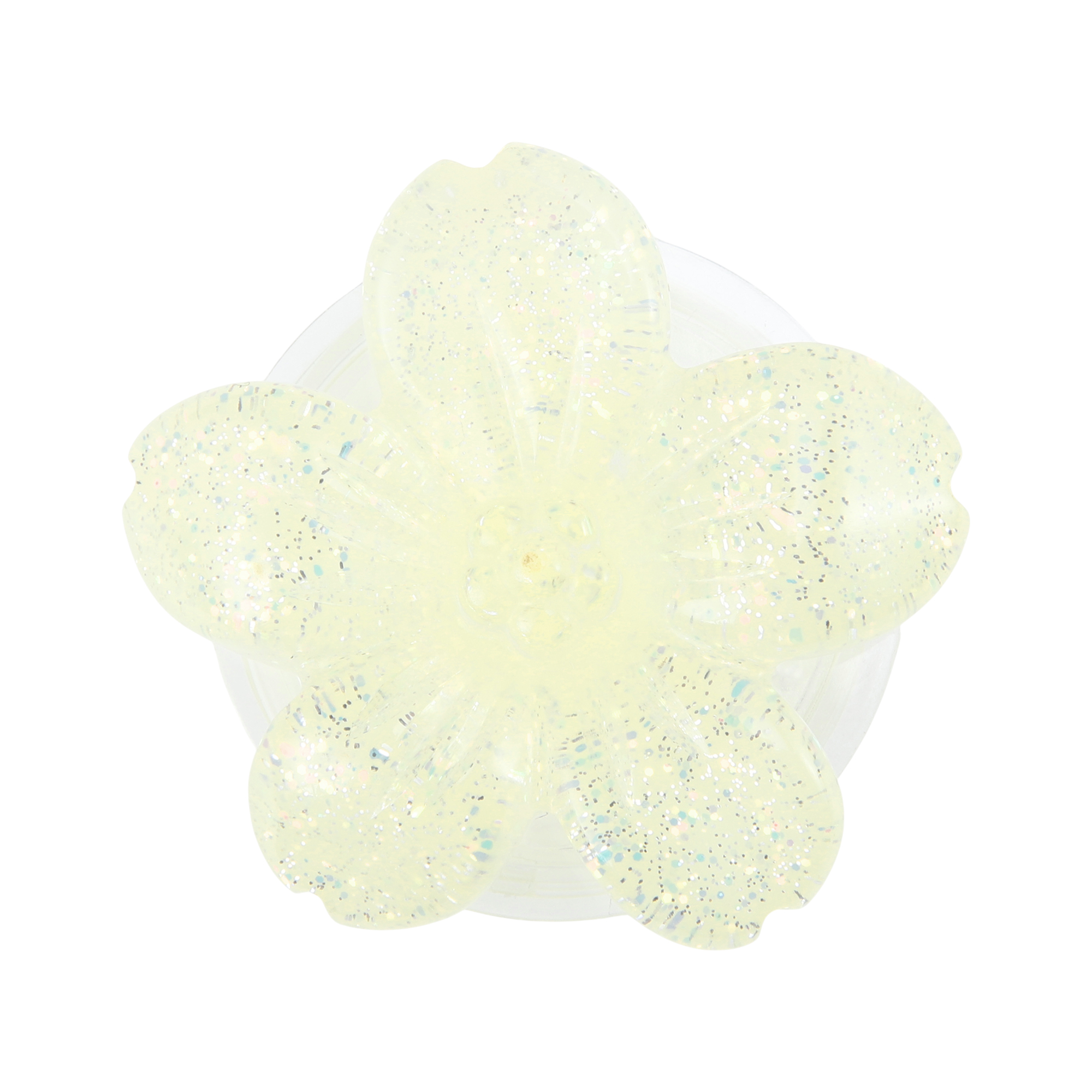 Unique Bargains Flower Morandi Glitter Phone Grip 1 Pc Yellow
