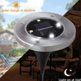 thumbnail image 4 of 4 piezas de luz LED solar enterrada para césped-4LED-luz blanca Ofspeizc CPB-DE-WX229-2, 4 of 5