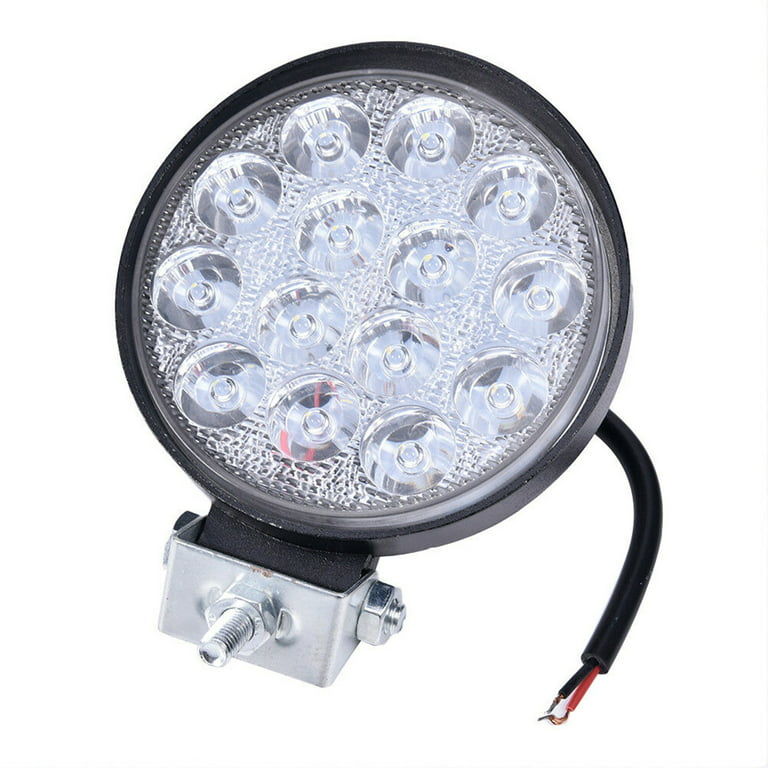 42W Round LED Work Light Spotlight 14 LED Light Bar For 4x4 Offroad Truck  Lamp