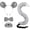 Dark gray, variant on Hsqqdc Plush Gray Mouse Ears Shape Headband Set with Bow Tie and Tail, 4 Pieces