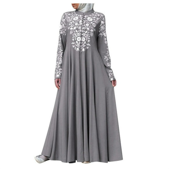 Robe Décontractée pour Femmes Style Kaftan Abaya avec Dentelle - Robe Arabe Élégante pour Femmes
