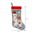 thumbnail image 2 of Holiday Time 20 inches Llama Stocking, Grey/White Colors, 2 of 3