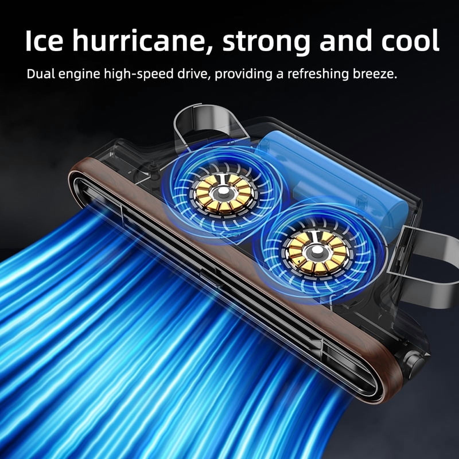 Wiher Car Seat Fan, Rechargeable Car Fan Seat Cooling Fan with 3 Speed ​​Rotating Fan to Cool Your Back, Suitable for Car RV SUVs Trucks and Kids, Blows Out Cool Air