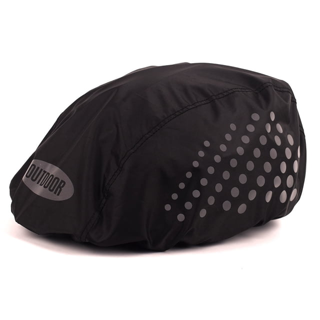 Cubierta del casco antipolvo, reflectante, poliéster, cubierta impermeable portátil del casco, negra