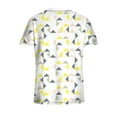 thumbnail image 5 of Snoarin Summer Plus Size Tops for Women Tops Short Sleeve V-neck Tops Working Uniform Floral Print With Three Pockets Blouse Work Uniforms for Women on Clearance, 5 of 5