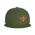 thumbnail image 3 of DouZhe Flat Brim Cap Snapback Hat, Future Robot Prints Adjustable Green Adult Baseball Cap, 3 of 6