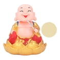 thumbnail image 2 of Solar Buddha Statue Toy, Automatic Solar Laughing Buddha Toy  for Window Red,Golden, 2 of 7