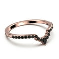 thumbnail image 3 of 0.24ct Black Diamond Moissanite 10K Rose GoldWedding Band, 3 of 4