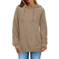 thumbnail image 3 of Fantaslook Womens Hoodies Casual Long Sleeve Waffle Pullover Tops Oversized Hooded Sweatshirts with Pocket, 3 of 7