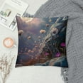 thumbnail image 2 of Nawypu Flower Throw Pillow Covers Scenery Beautiful Moon Grass Aesthetic Dreamy Artistic Purple Gray Comfortable Decorative Playroom Home Couch Square Cushion Covers, 2 of 5