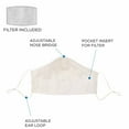 thumbnail image 4 of DALIX Skin Tone Cloth Face Mask 3 Layer Filter Pocket Nose Piece in Porcelain - S-M, 4 of 6