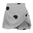 thumbnail image 3 of Faldas de Verano para las Mujeres Impresión Hoja Plisado Tenis Atlético Elástico Pantalones Cortos, Falso Dos Piezas Pantalones Falda para Diario, 3 of 6