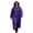 #186Purple, variant on Plus Size Womens Long Hooded Rain Poncho Waterproof Full-Zip Windbreaker Jacket With Pockets