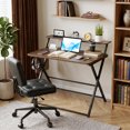 thumbnail image 4 of Ktaxon Folding Laptop Computer Desk Workstation Table No Assembly Wood Desktop Study Writing Desk Home Office Furniture, 4 of 10