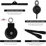 Pull Down Pulley, Forearm Exercise Lat Pulldown Pulley For Cable Wrist Roller Sport Arm Strength Training