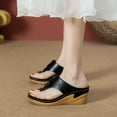 thumbnail image 5 of Mepaouo Orthopedic Sandals for Women Arch Support Platform Wedge Flip Flops Walking Slip on Shoe Size 8, 5 of 9