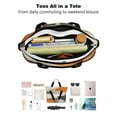 thumbnail image 4 of Tote Bag for Women - Orange and Grey Abstract Art Artwork Shoulder Bag - Large Utility Work Duffle Bag with Zipper Handbag for Travel, Work, Sprots, 4 of 5