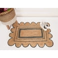 thumbnail image 4 of Hand Braided Beige and Grey Color Scalloped Area Rug Rectangle Rug Natural Jute Rug, 4 of 5