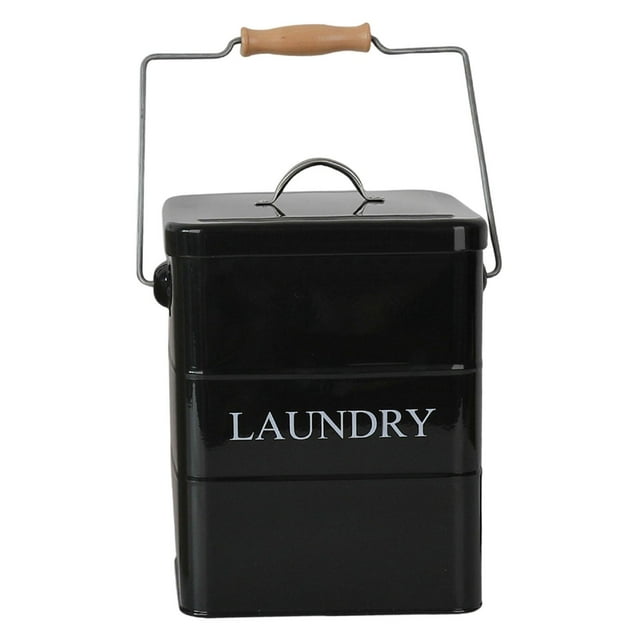 simhoa Laundry Detergent Container Accessories Organizer for Laundry Room Farmhouse Black